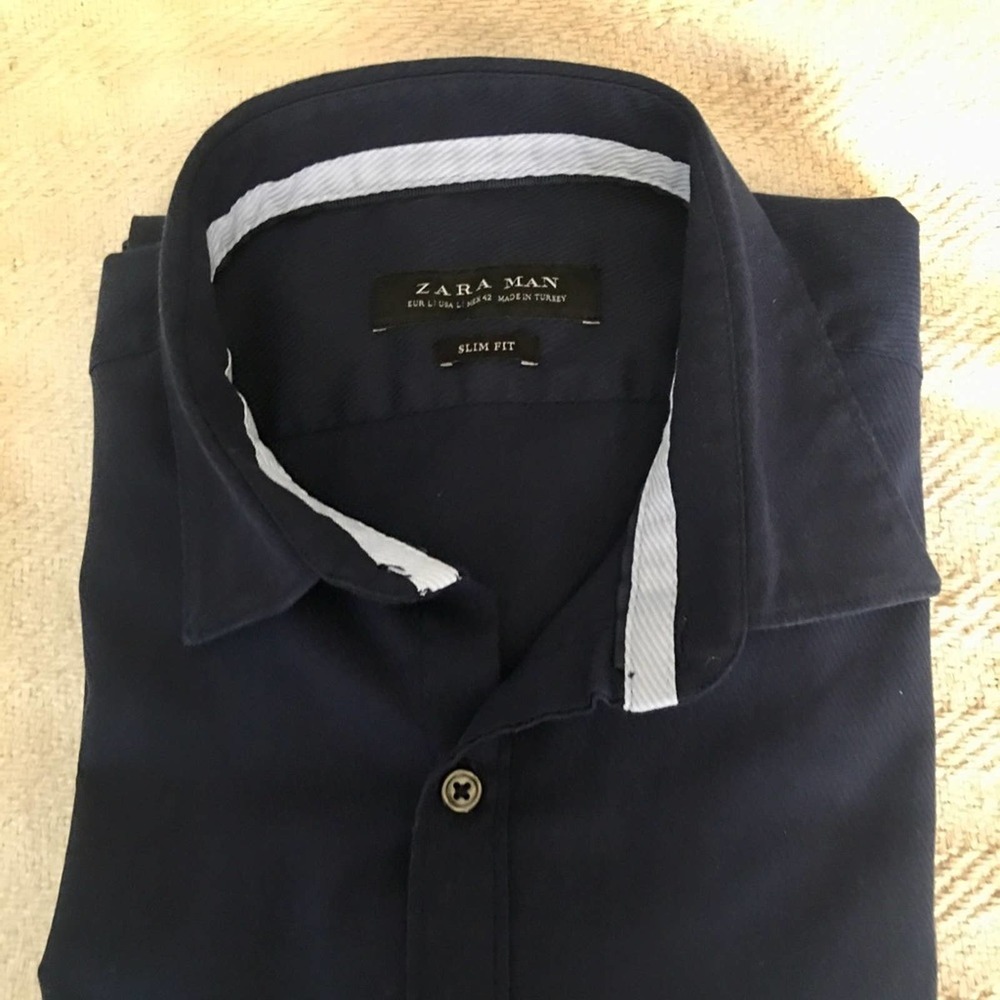 Zara men’s slim fit dress shirt size L